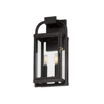 Bonham Two Light Outdoor Wall Sconce in Black (16|30802CLBK)