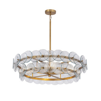 Loren Six Light Chandelier in Weathered Brass (16|21823TCWBR)