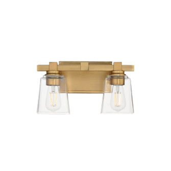 Cubos Two Light Wall Sconce in Natural Aged Brass (16|21382CLNAB)