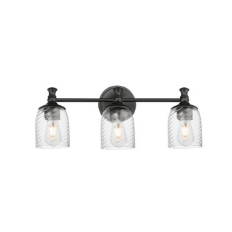 Swirl Three Light Bath Vanity in Black (16|21353CRBK)