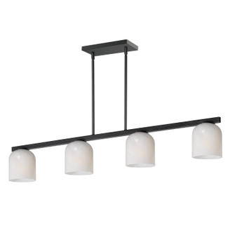 Scoop Four Light Linear Pendant in Black (16|21236MRBK)