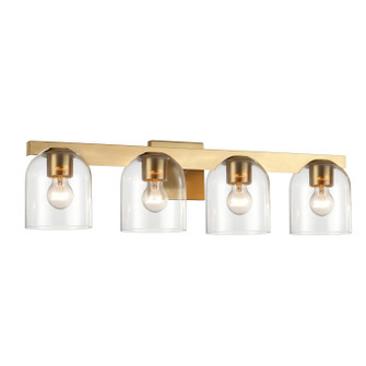 Scoop Four Light Bath Vanity in Natural Aged Brass (16|21234CLNAB)