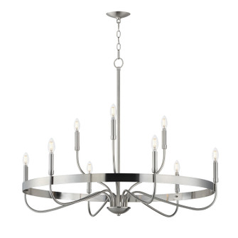 Frankie Nine Light Chandelier in Satin Nickel (16|14499SN)