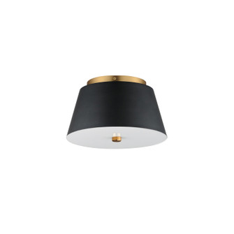 Miles LED Flush Mount in Black / Natural Aged Brass (16|10710WTBKNAB)