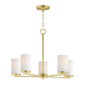 Lateral Five Light Pendant in Satin Brass (16|10286SWSBR)