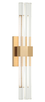 KRUSTALLOS LED Wall Sconce in Aged Gold Brass (423|S06924AG)