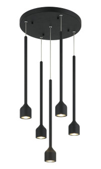 LUMENAGIO Five Light Chandelier in Matte Black (423|C35405MB)