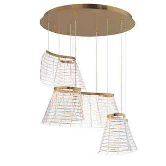 Tartan LED Pendant in Brushed Champagne (86|E2481682BCN)