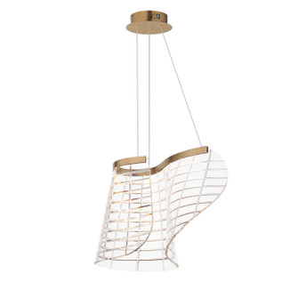 Tartan LED Pendant in Brushed Champagne (86|E2481282BCN)