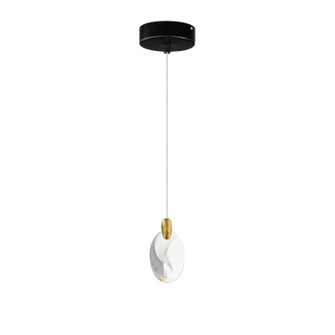 Pebble LED Pendant in Black / Polished Gold (86|E11071122BKPG)