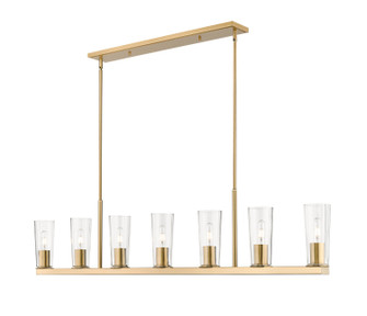 Titus Seven Light Linear Chandelier in Modern Gold (224|8267LMGLD)