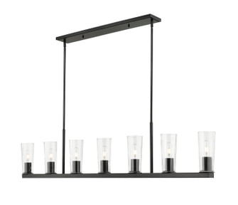 Titus Seven Light Linear Chandelier in Matte Black (224|8267LMB)