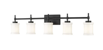 Cadoc Five Light Vanity in Matte Black (224|6225VMB)