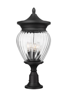 Davina Four Light Outdoor Pier Mounted Fixture in Black (224|5016PHBR553PMBK)