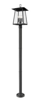 Rainer Four Light Outdoor Post Mounted Fixture in Black (224|5015PHBR567PBK)