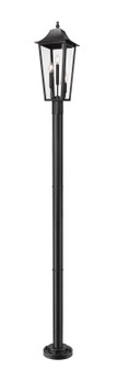 Gannon Three Light Outdoor Post Mounted Fixture in Black (224|5008PHBR5012PBK)