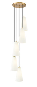 Farrell Five Light Chandelier in Modern Gold (224|3043P75RMGLD)