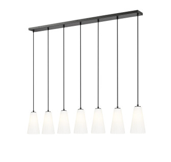 Farrell Seven Light Linear Chandelier in Matte Black (224|3043P67LMB)