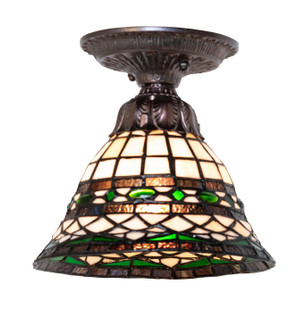 Tiffany Roman One Light Flushmount in Mahogany Bronze (57|276088)