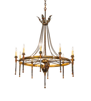 Amaury Ten Light Chandelier in Lt Burnished Transparent Gold (57|273134)