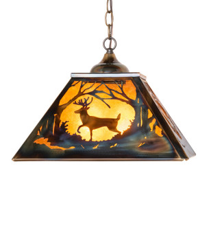 Deer At Dawn Two Light Pendant in Dk Burnished Transparent Copper (57|271997)