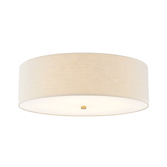 Textile Five Light Flush-Mount in Brushed Brass (102|FAB9732CREMBRSS)