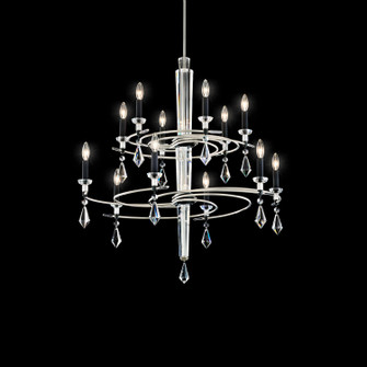 Tempest Eight Light Chandelier in Soft Silver/Black (53|S561271018R)