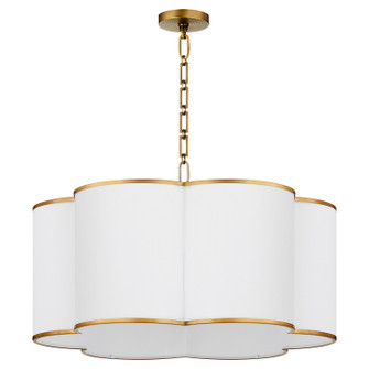 Belinder Six Light Pendant in Non-Lacquered Brass (19|8228647)
