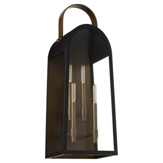 Rossi Four Light Lantern in Matte Black|Aged Copper (19|72305982)