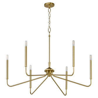 Providence Six Light Chandelier in Aged Brass (19|6238680)