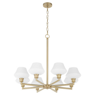 Cassini Eight Light Chandelier in Aged Brass (19|6221880)