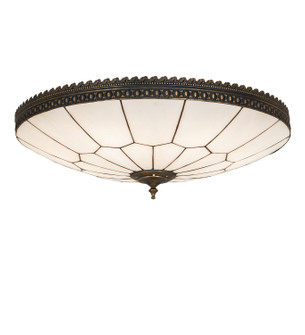 Vincent Six Light Flushmount in Craftsman Brown Hilighted White (57|275189)