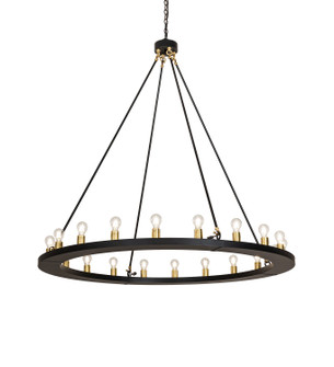 Loxley 20 Light Chandelier in Solar Black W/Brushed Brass (57|273394)