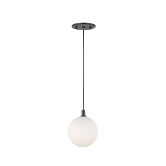 Bolla LED Pendant in Black/Opal Glass (347|PD3106BKOP)