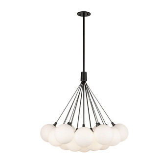 Bolla LED Chandelier in Black/Opal Glass (347|CH3128BKOP)