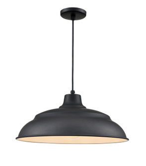 R Series One Light Pendant in Satin Black (59|RALWHC20SB)
