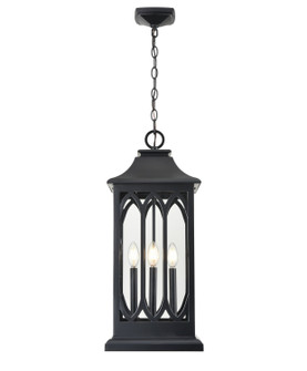 Mallorey Three Light Outdoor Lantern in Powder Coated Black (59|88104PBK)