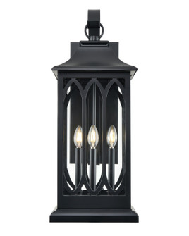 Mallorey Three Light Outdoor Lantern in Powder Coated Black (59|88103PBK)