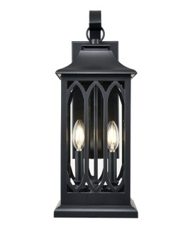 Mallorey Two Light Outdoor Lantern in Powder Coated Black (59|88102PBK)