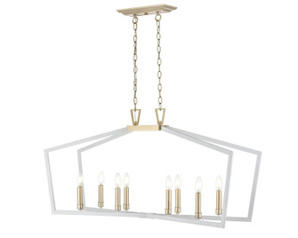 Lizabeth Eight Light Pendant in Matte White/Modern Gold (59|4528MWMG)