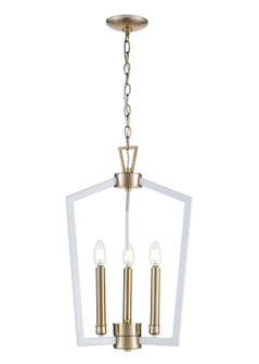 Lizabeth Three Light Pendant in Matte White/Modern Gold (59|4523MWMG)