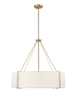 Telfar Six Light Pendant in Modern Gold/White (59|28206MGWH)