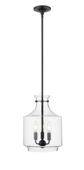 Mahannah Three Light Pendant in Matte Black (59|22803MB)