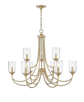 Waddingham Nine Light Chandelier in Vintage Brass (59|22409VB)