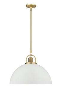 Artistan One Light Pendant in Vintage Brass/Matte White (59|20991VBMW)