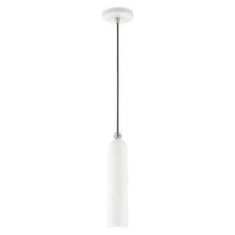 Ardmore One Light Pendant in White w/ Brushed Nickels (107|4675103) Ardmore One Light Pendant in White w/ Brushed Nickels (107|4675103)