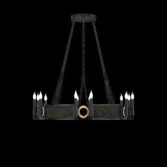 Mirage 12 Light Chandelier in Black Iron/Brass/Black Knight (48|100047113)