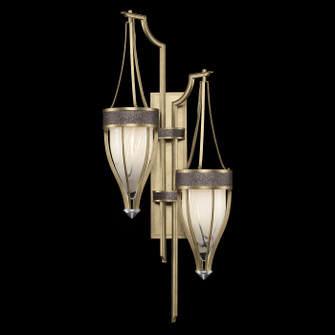 Mirage Two Light Wall Sconce in Soft Gold Leaf/Nickel/Pebble (48|100046521)