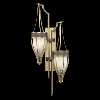 Mirage Two Light Wall Sconce in Soft Gold Leaf/Brass/Pebble (48|100046511)