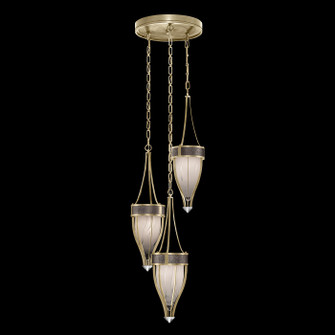 Mirage Three Light Pendant in Soft Gold Leaf/Nickel/Pebble (48|100044521)